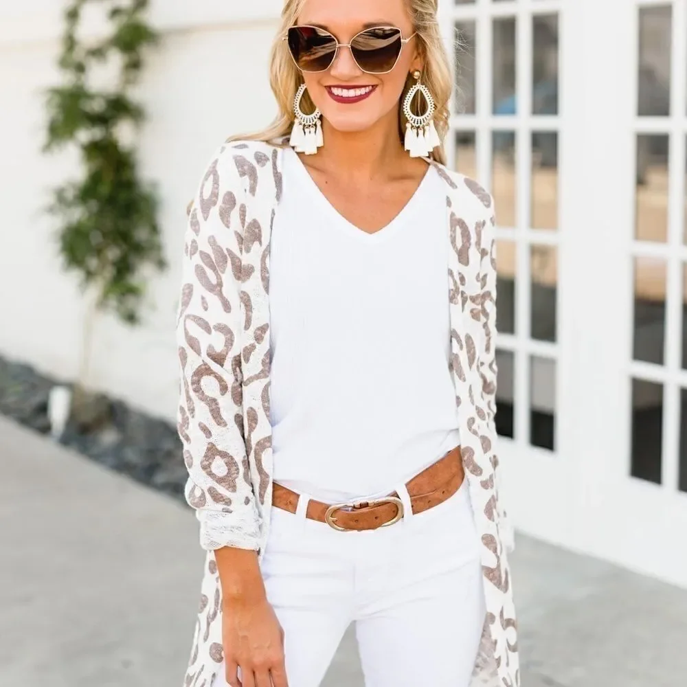 New. Gameday Couture Wild Thing leopard cardigan